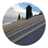 A roof being relaid