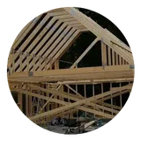 Roof trusses on a new build